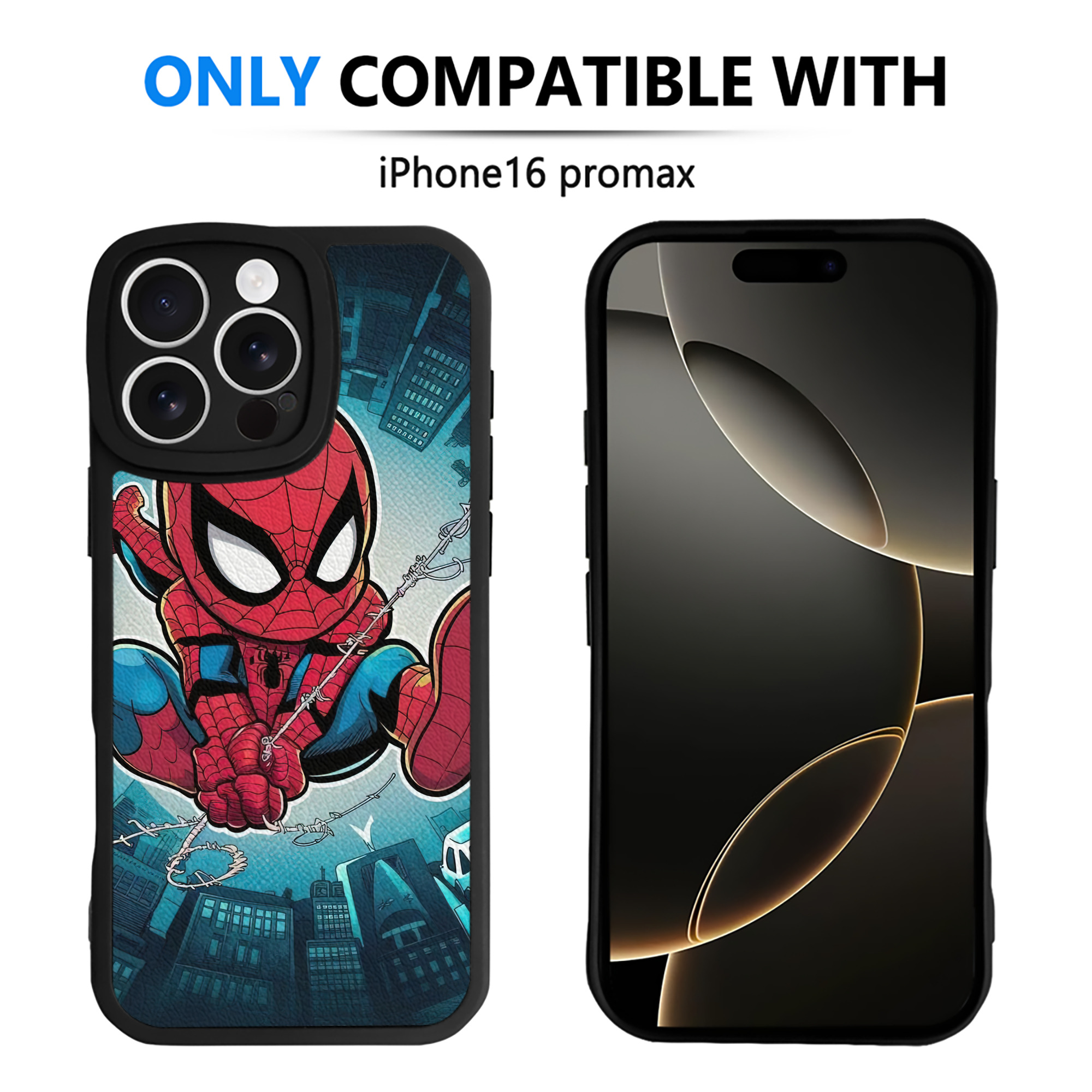 Spider Man スパイダーマン 【iPhone 16シリーズ対応】シリコンスマホケース（レザー調） 材質：シリコン